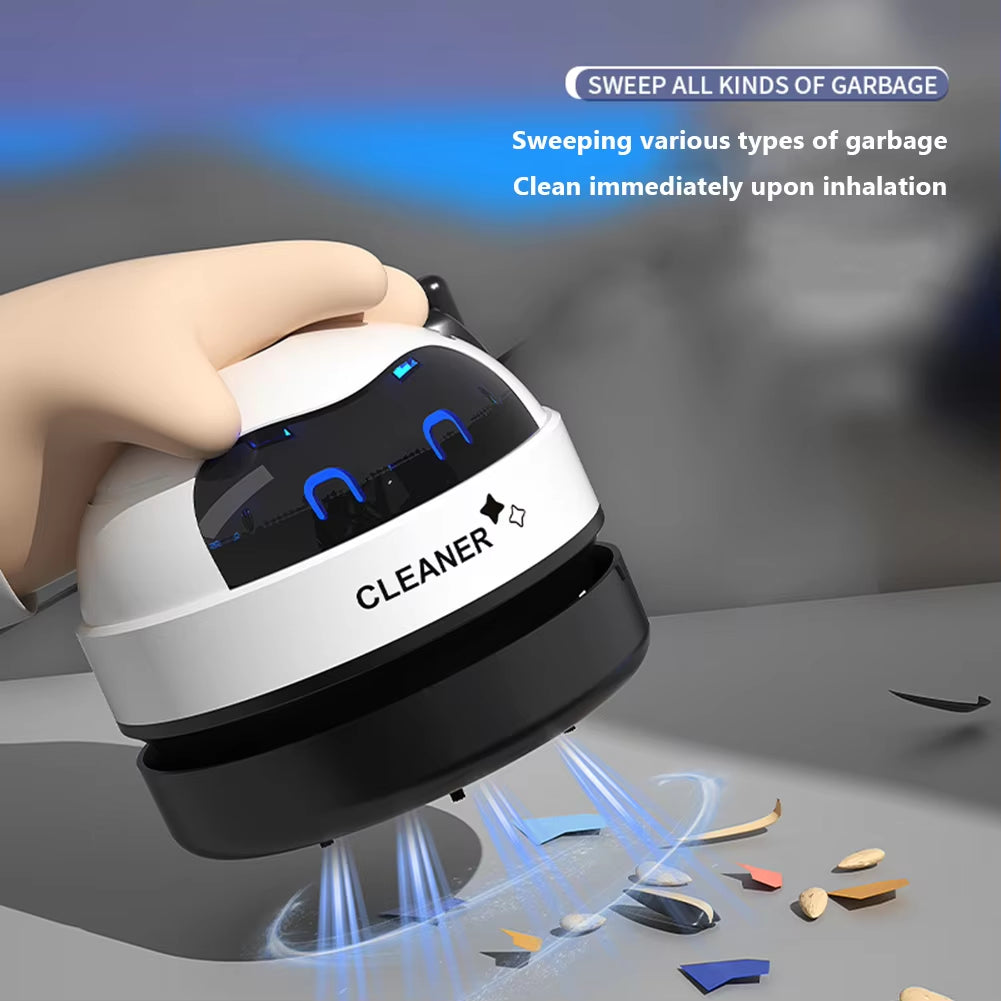 USB Mini Desktop Vacuum Cleaner with Brush – Portable Dust Remover