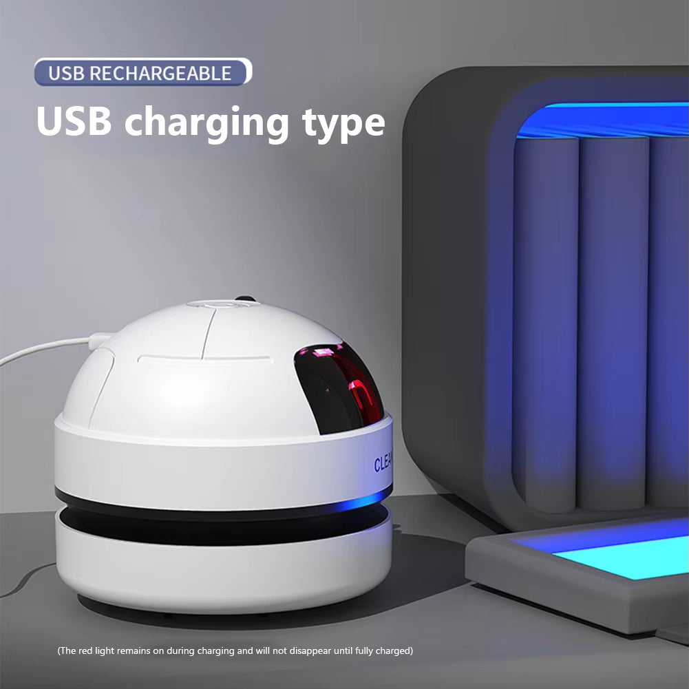 USB Mini Desktop Vacuum Cleaner with Brush – Portable Dust Remover