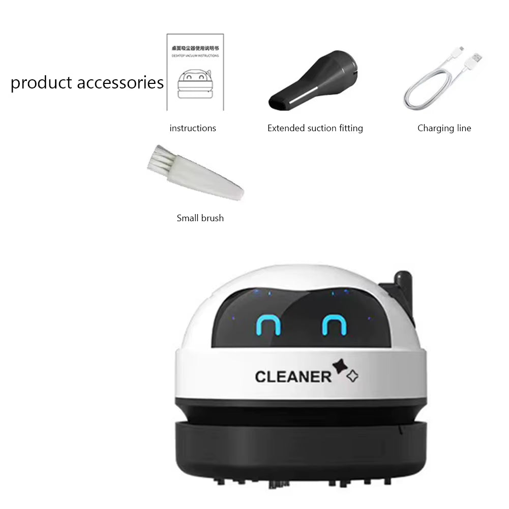 USB Mini Desktop Vacuum Cleaner with Brush – Portable Dust Remover